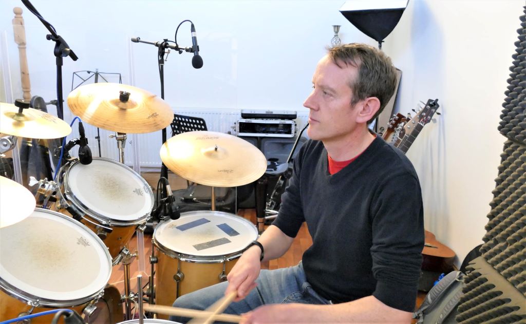 Drummer playing the drums